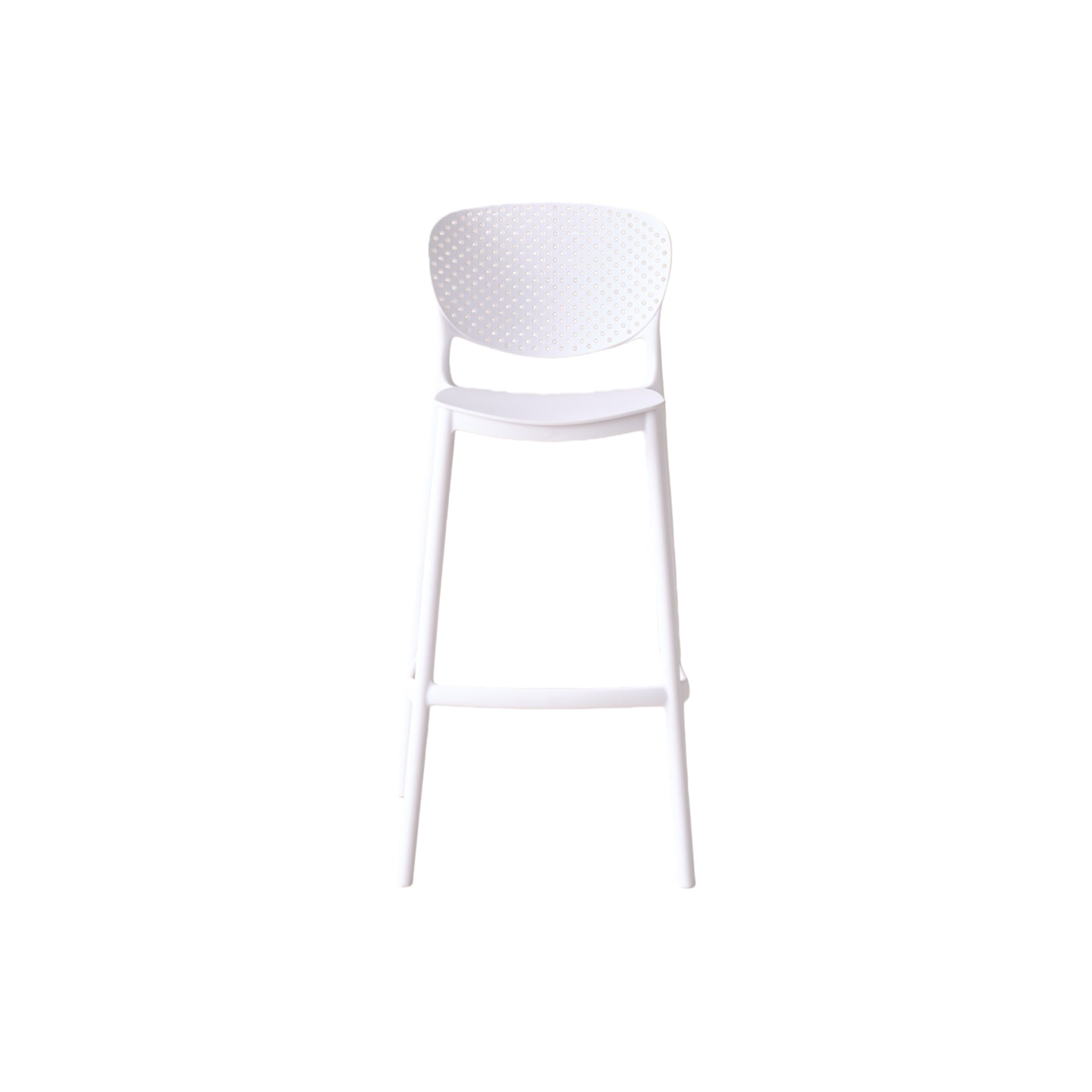 Silla para Bar Rio, Color Blanco, Diseño Moderno