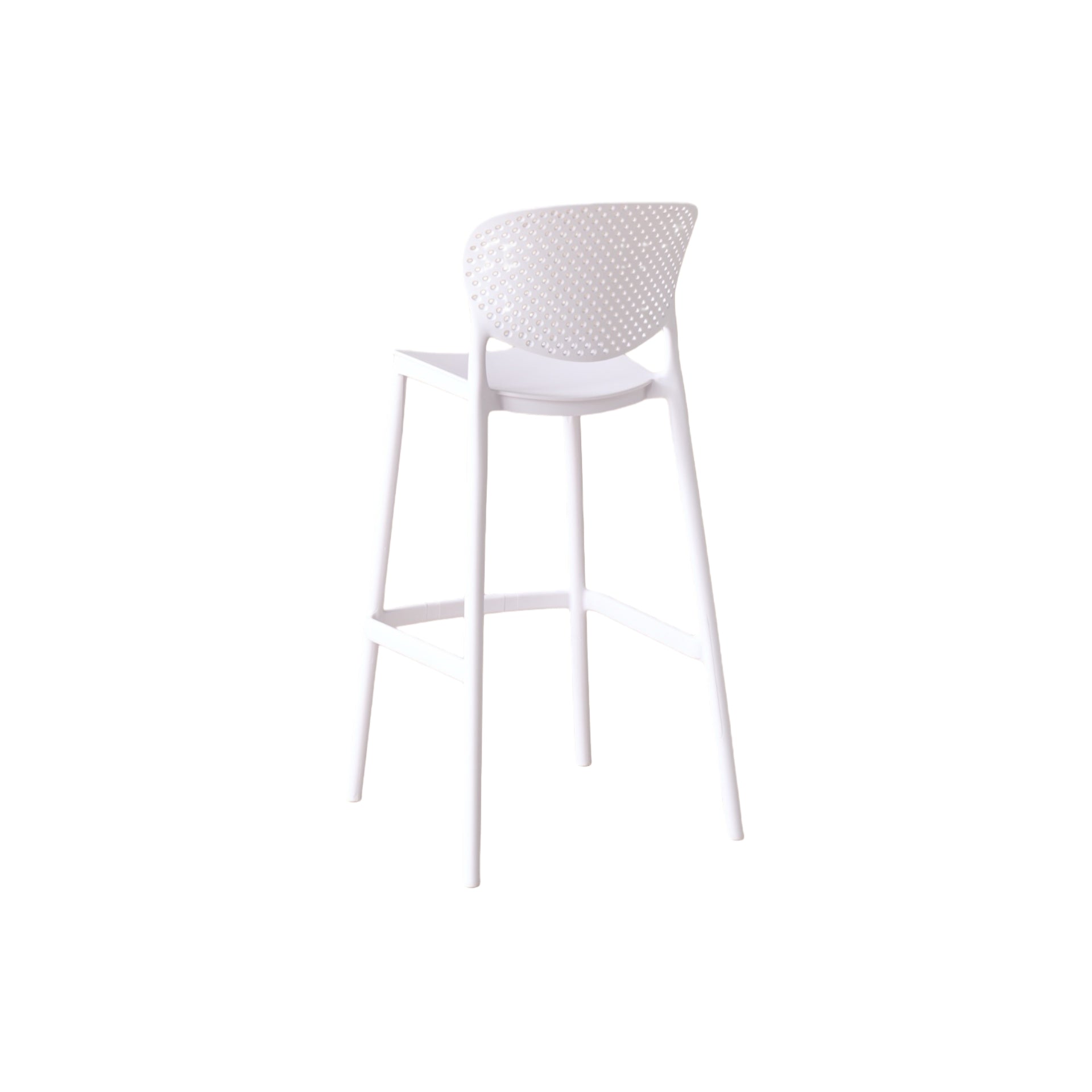 Silla para Bar Rio, Color Blanco, Diseño Moderno