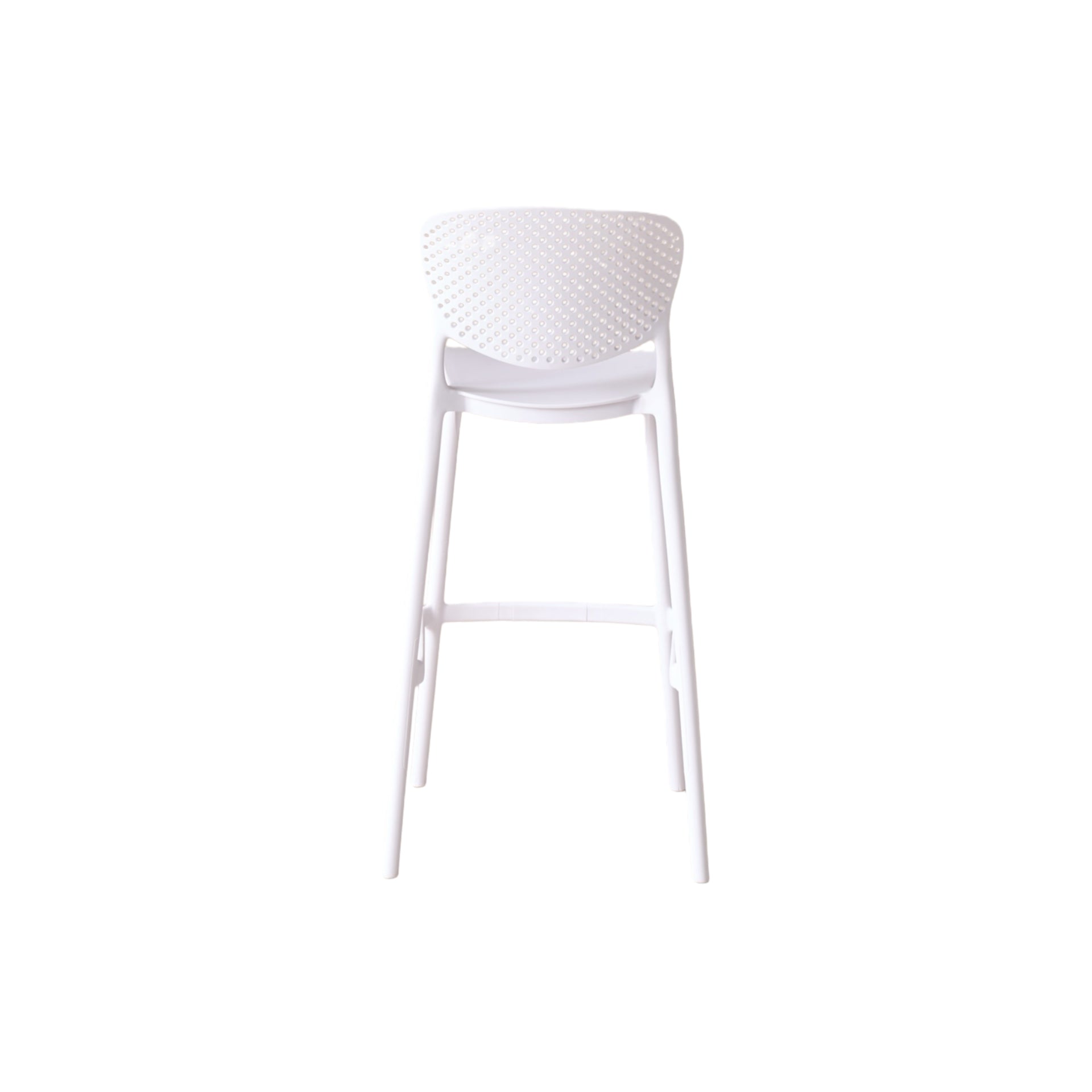 Silla para Bar Rio, Color Blanco, Diseño Moderno