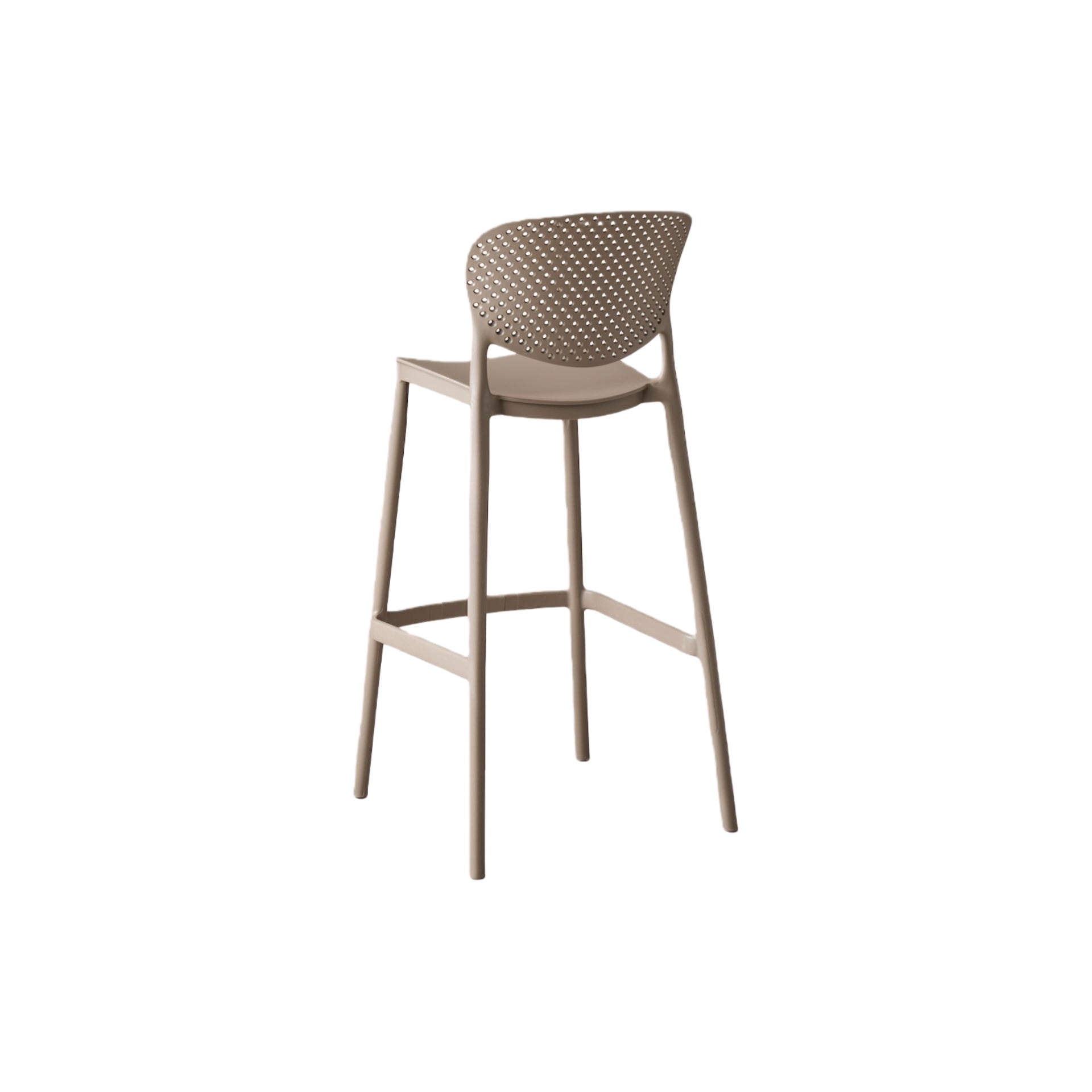 Silla para Bar Río, Color Taupe, Diseño Moderno