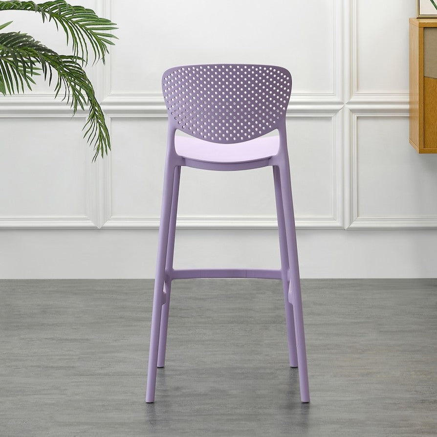 Set de 2 Sillas para Bar Río, Color Lila, Diseño Moderno