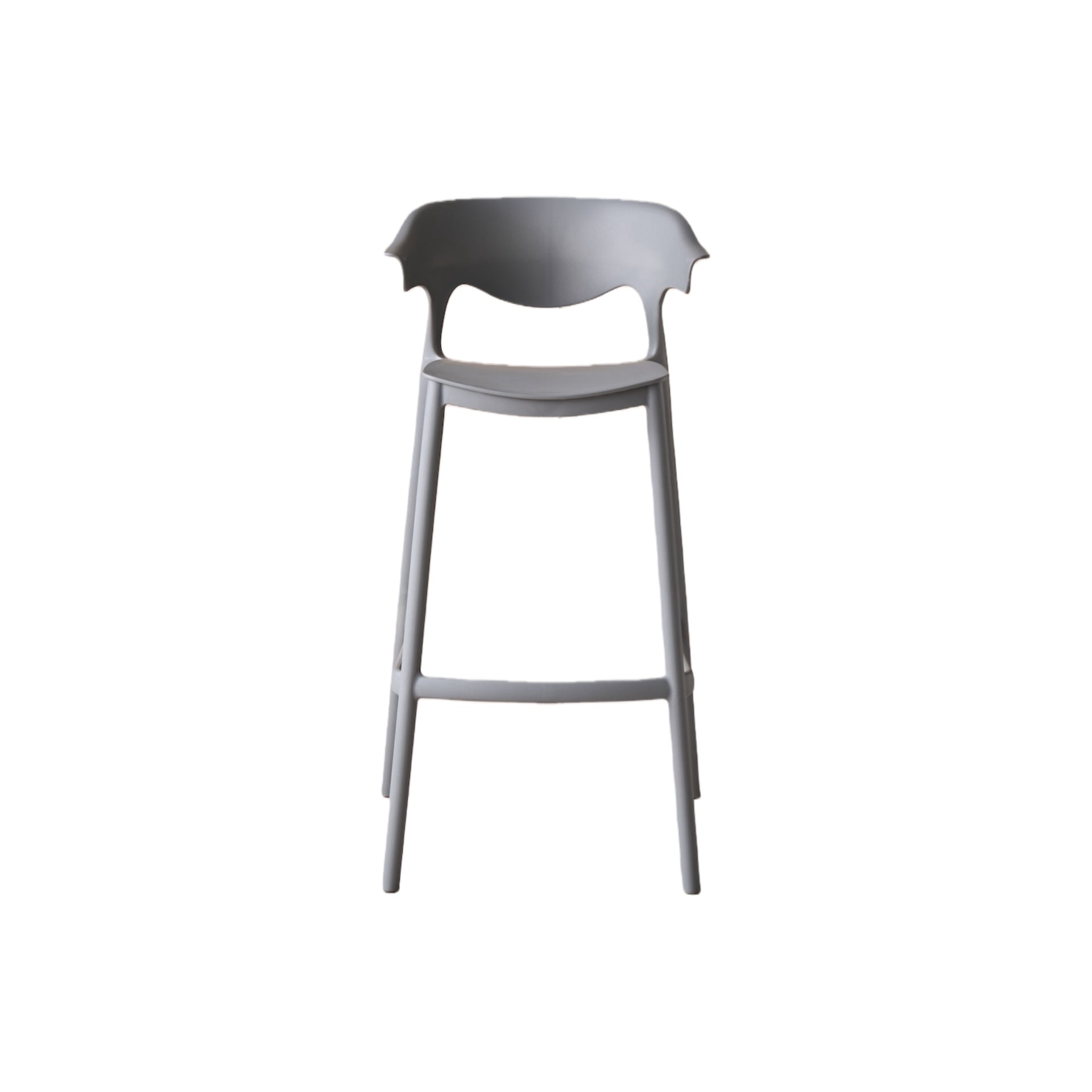 Silla para Bar Elena, Color Gris Oscuro, Diseño Moderno