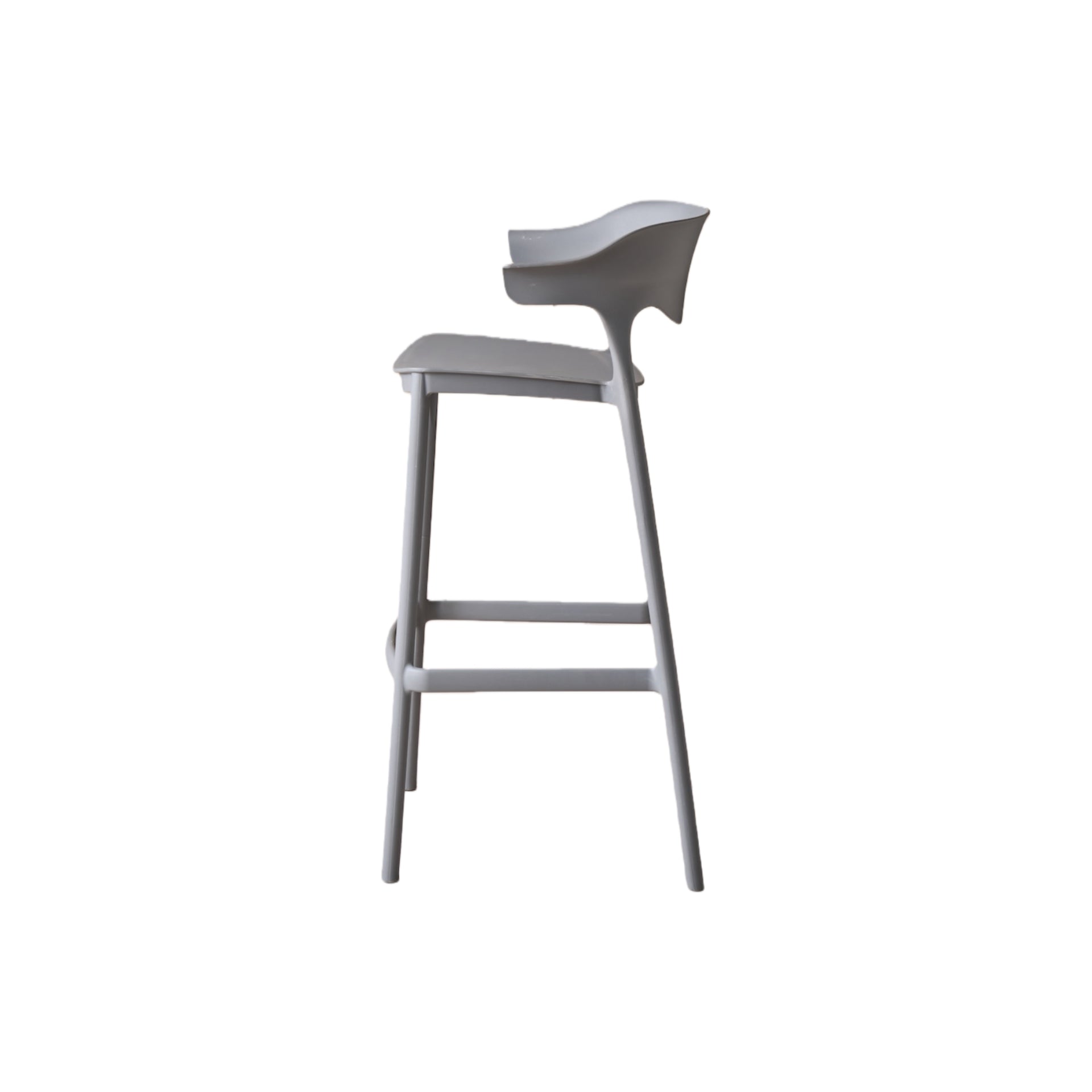 Silla para Bar Elena, Color Gris Oscuro, Diseño Moderno