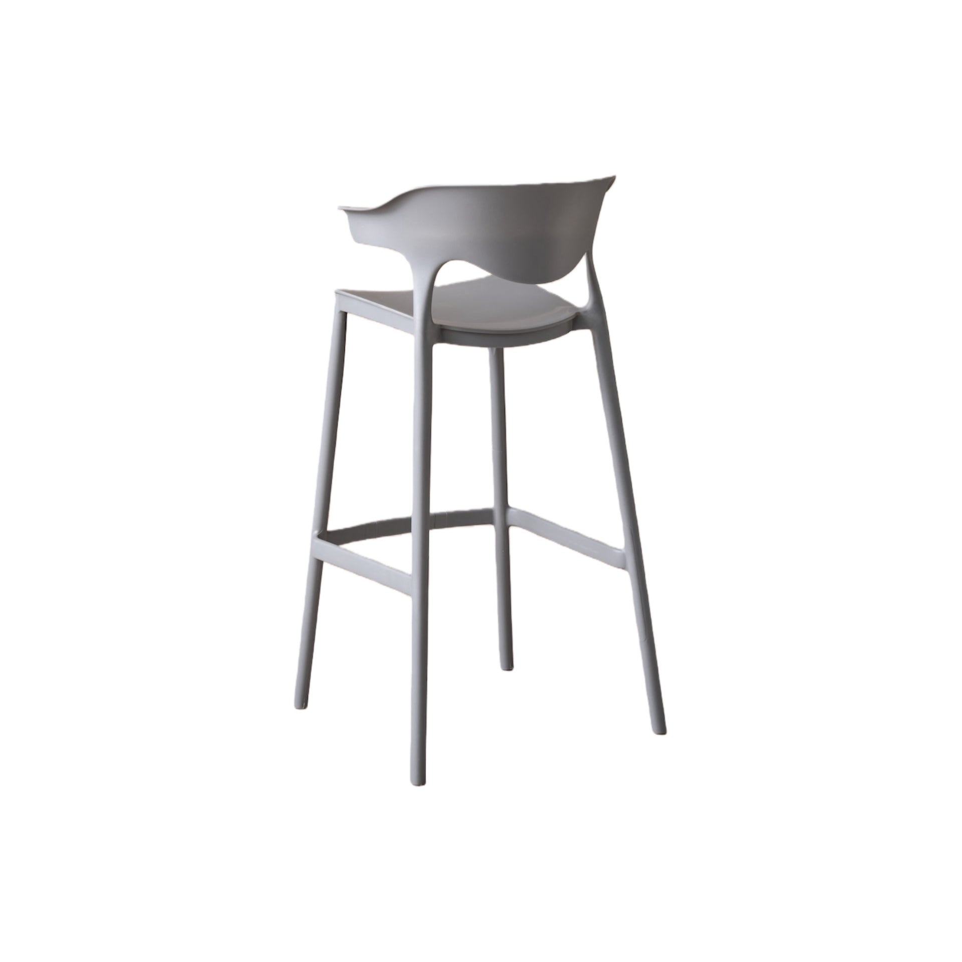 Silla para Bar Elena, Color Gris Oscuro, Diseño Moderno