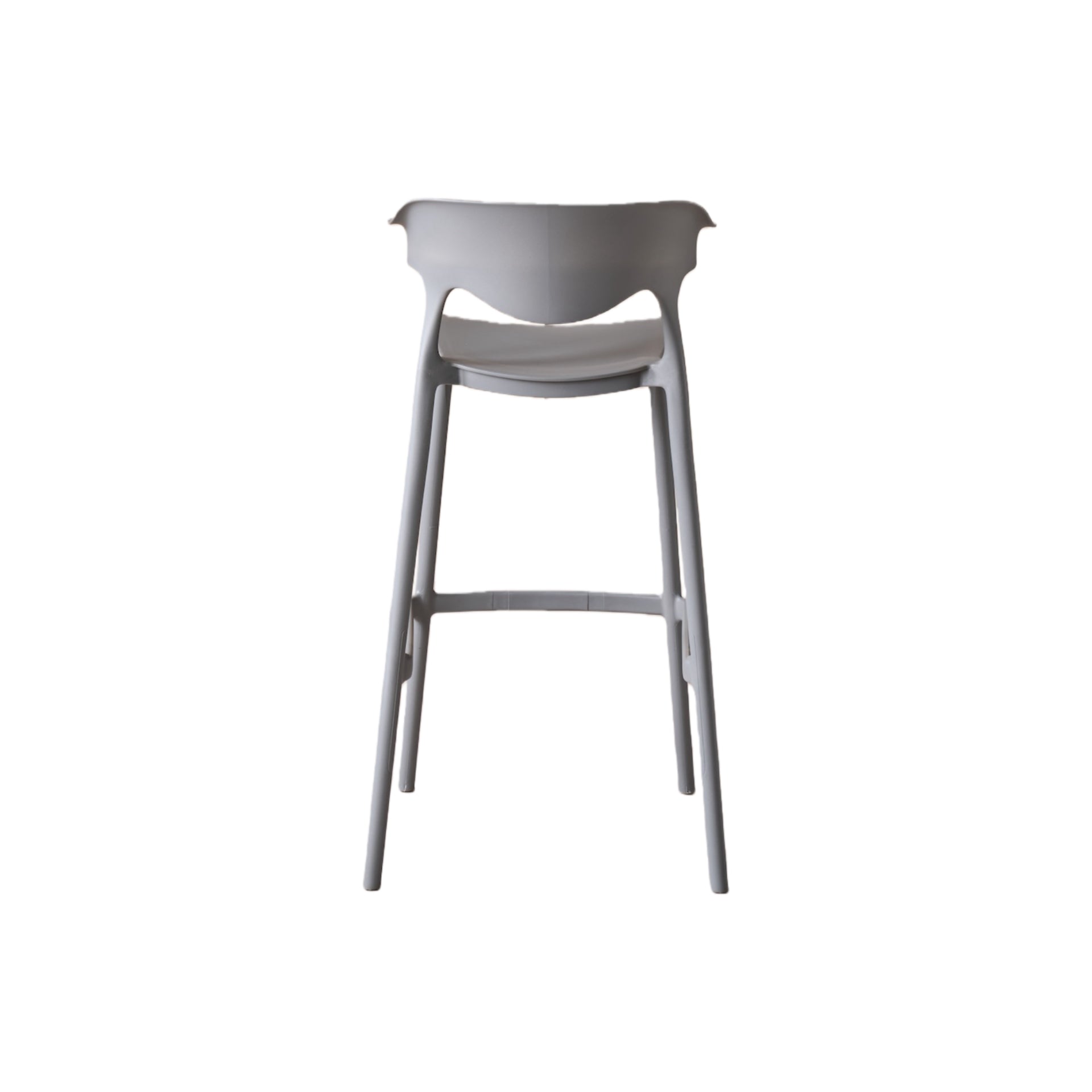 Silla para Bar Elena, Color Gris Oscuro, Diseño Moderno