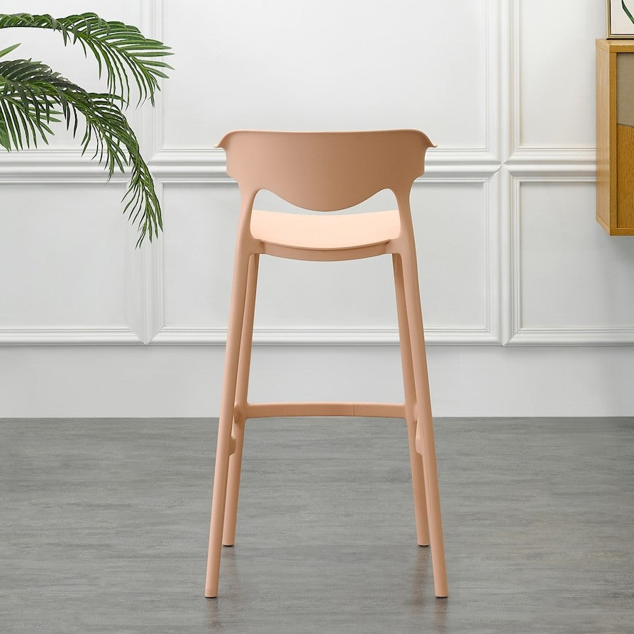 Silla para Bar Elena, Color Mandarina, Diseño Moderno