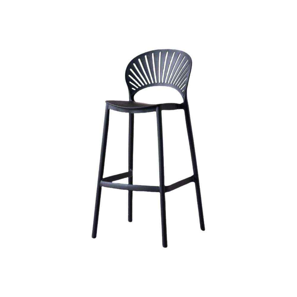Silla para Bar Paraiso, Color Negro, Diseño moderno X2
