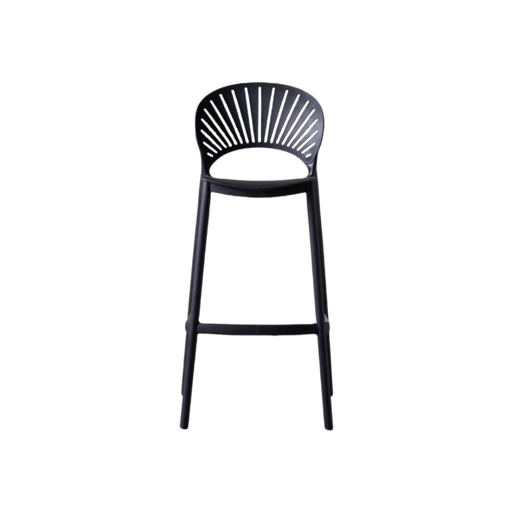Silla para Bar Paraiso, Color Negro, Diseño moderno X2