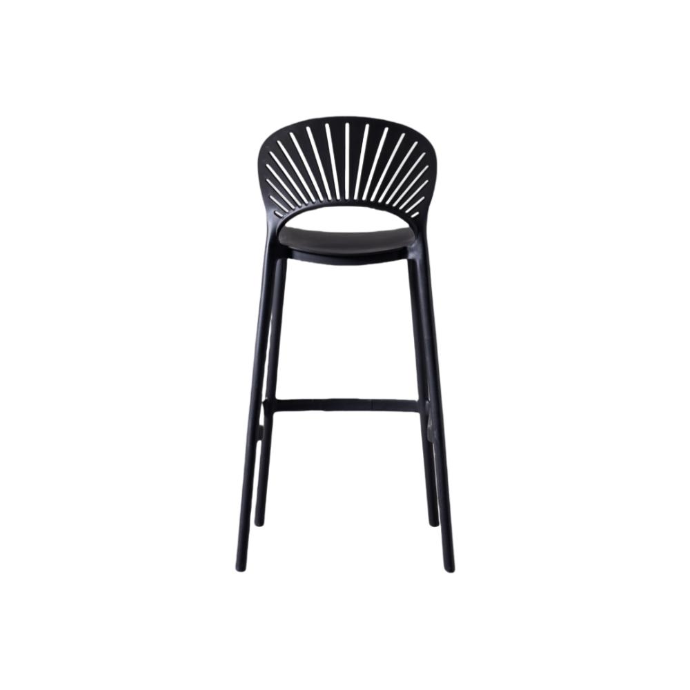 Silla para Bar Paraiso, Color Negro, Diseño moderno X2
