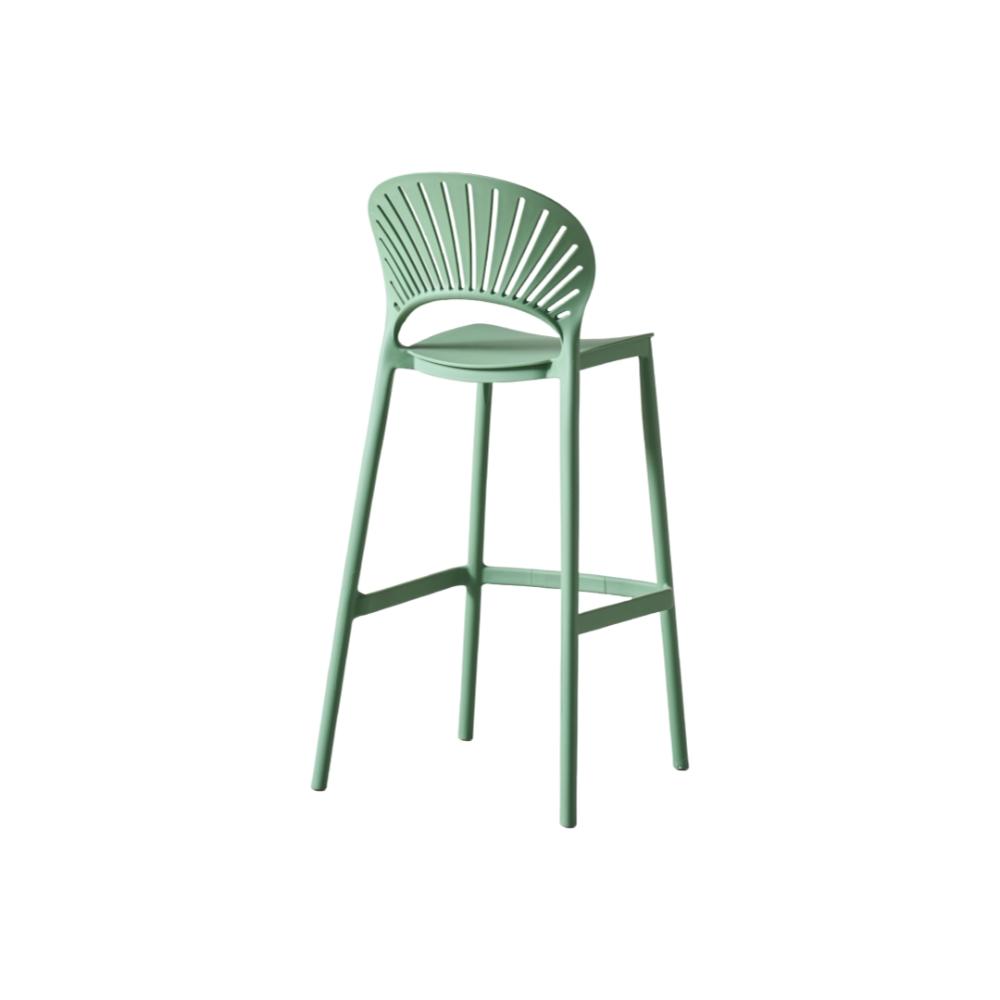 Silla para Bar Paraiso, Color Verde Olivo, Diseño moderno X4