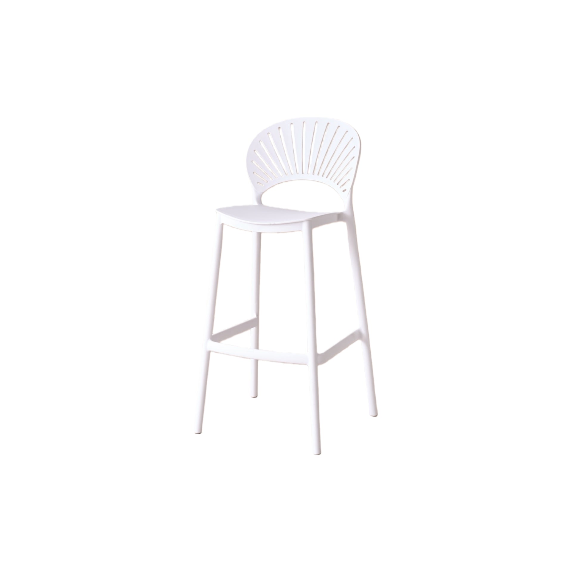 Silla para Bar Paraiso, Color Blanco, Diseño moderno X2