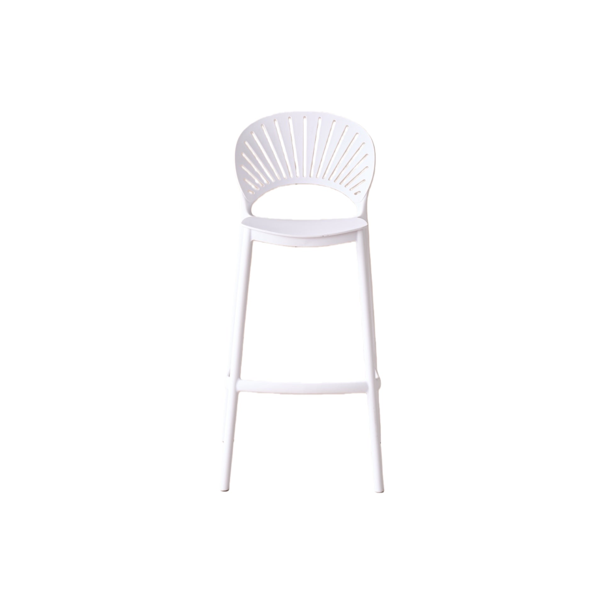 Silla para Bar Paraiso, Color Blanco, Diseño moderno X2