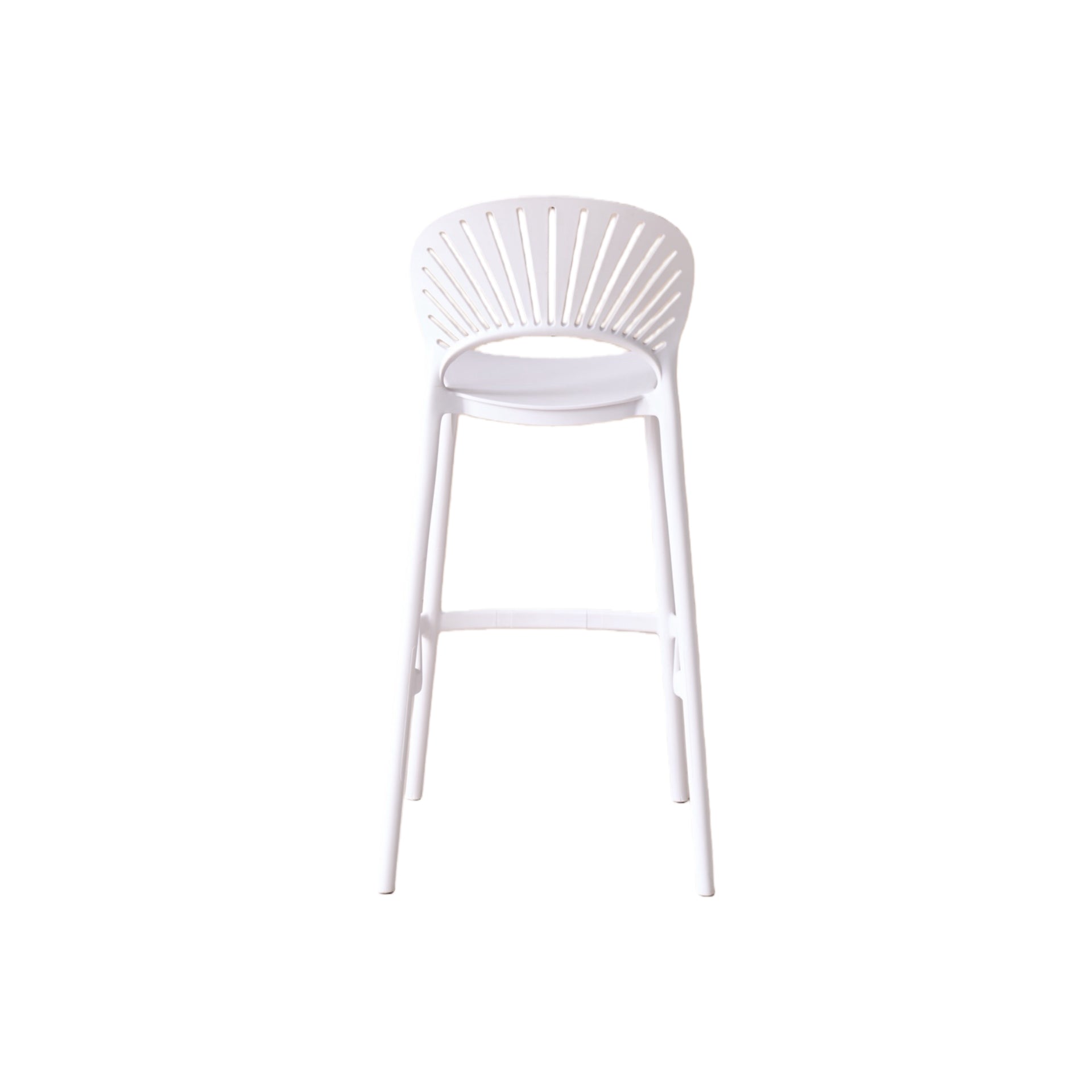 Silla para Bar Paraiso, Color Blanco, Diseño moderno X2