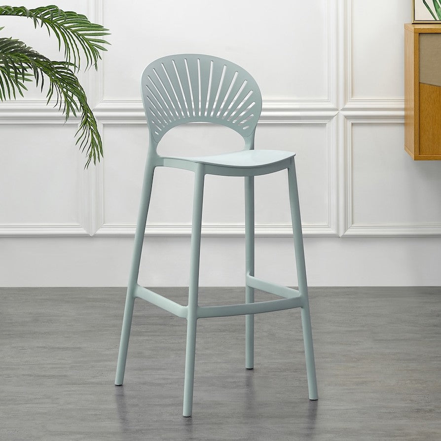 Set de 2 Sillas para Bar Paraíso, Color Azul Claro, Diseño Moderno