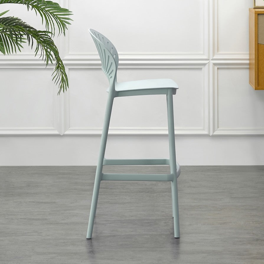 Silla para Bar Paraíso, Color Azul Claro, Diseño Moderno