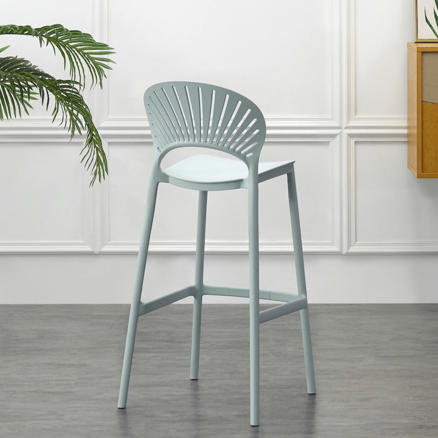 Set de 2 Sillas para Bar Paraíso, Color Azul Claro, Diseño Moderno
