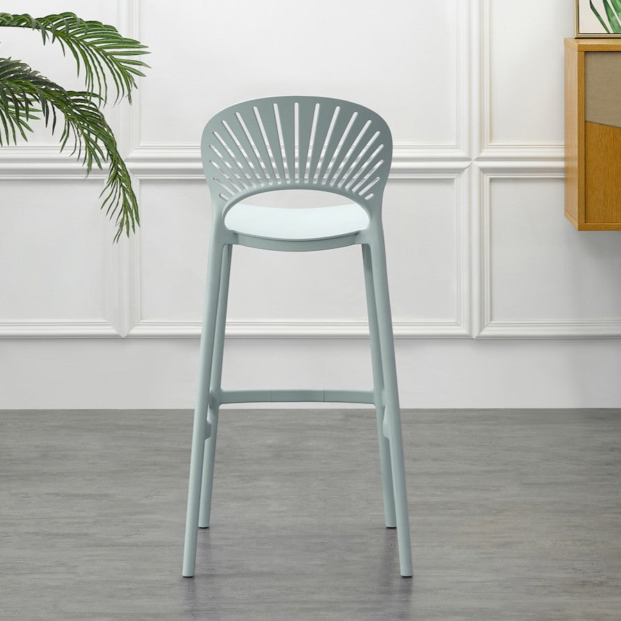 Silla para Bar Paraíso, Color Azul Claro, Diseño Moderno