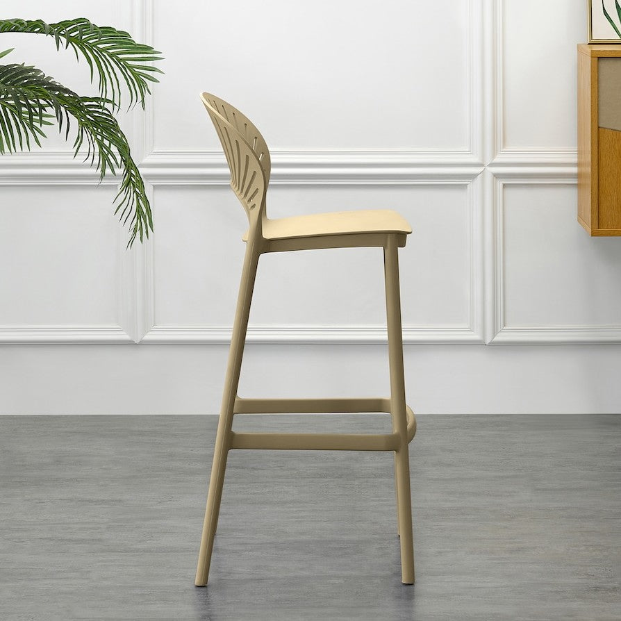 Set de 2 Sillas para Bar Paraíso, Color Khaki, Diseño Moderno