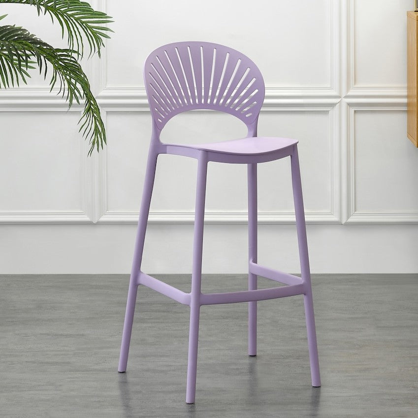 Set de 2 Sillas para Bar Paraíso, Color Lila, Diseño Moderno