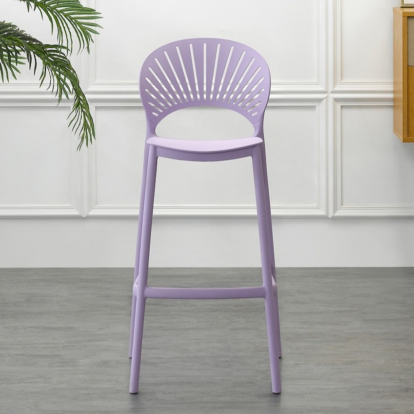 Set de 2 Sillas para Bar Paraíso, Color Lila, Diseño Moderno