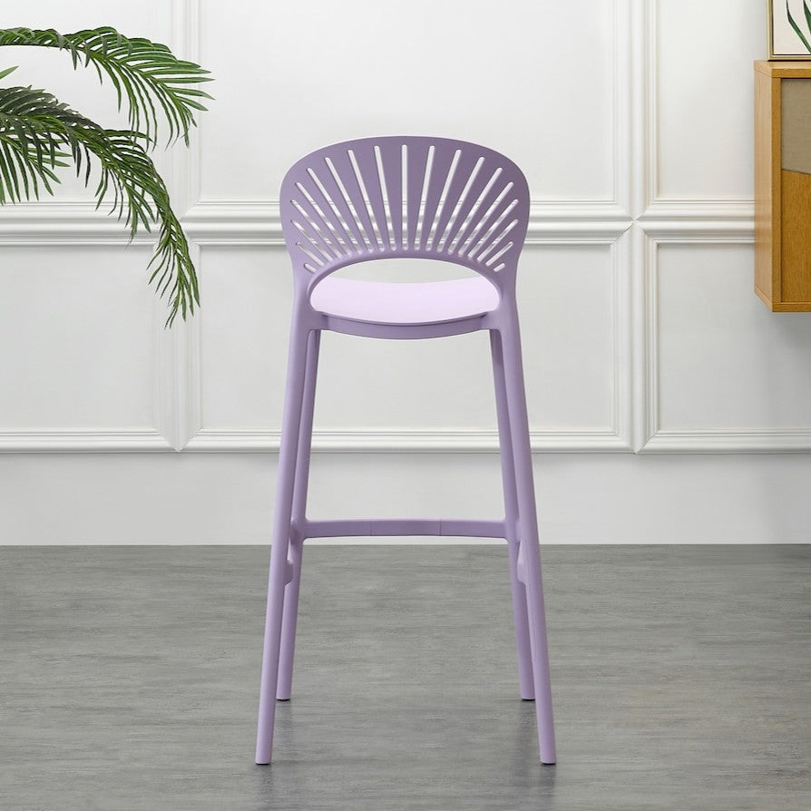 Silla para Bar Paraíso, Color Lila, Diseño Moderno
