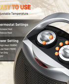 Rintuf Small Space Heater, 1500W Electric Heater, PTC Fast Heating Ceramic...