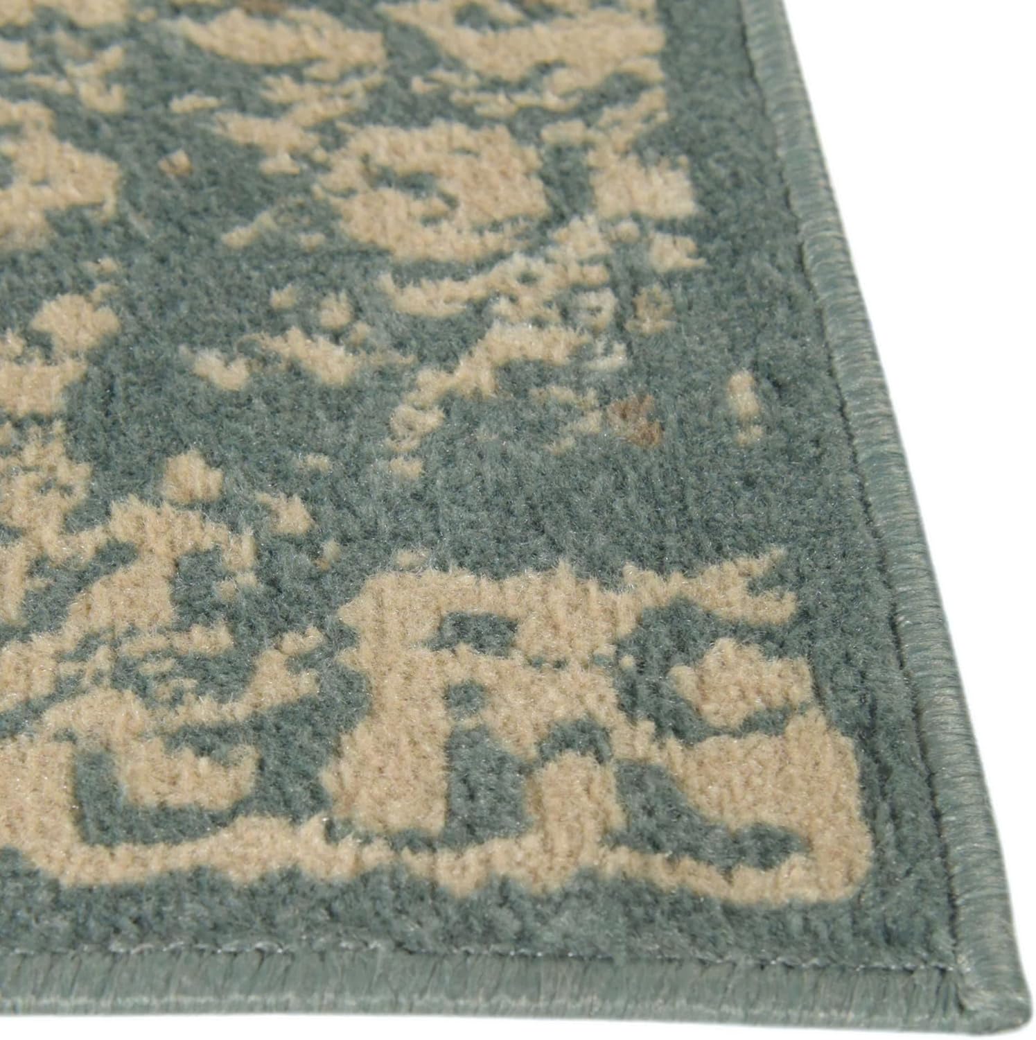 Rugs.com Mojave Collection - Alfombra mediana verde de 5 x 8 pies, perfecta...