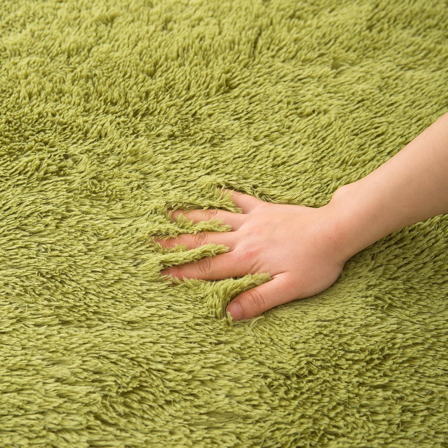 Alfombra súper esponjosa de 5.2 x 7.5 pies, alfombra de área lanuda de felpa