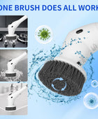 Electric Spin Scrubber Cordless Shower Cleaning Brush with 8 Replaceable Heads