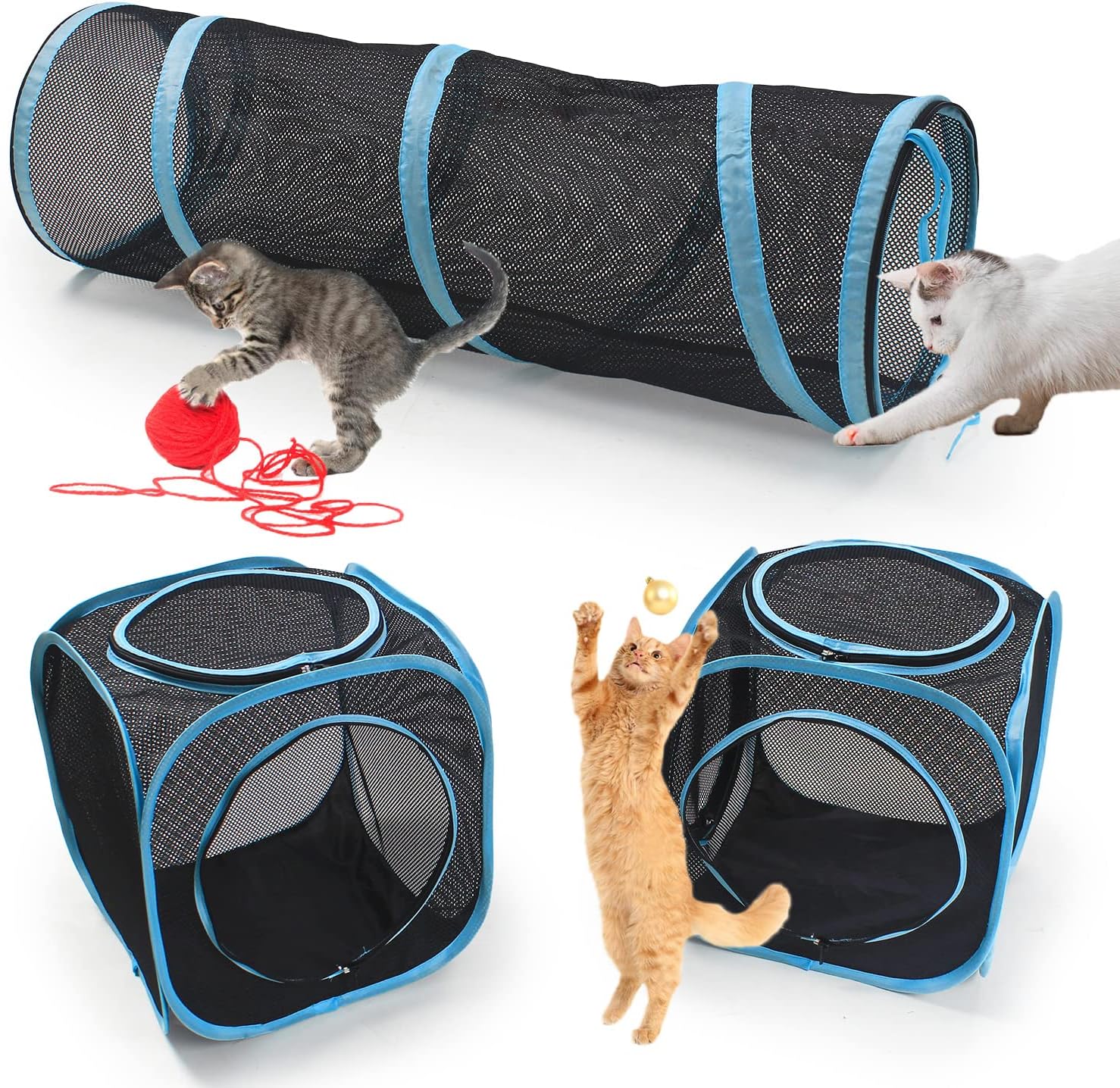 Tienda de campaña para muebles para gatos en interiores y exteriores, túneles...
