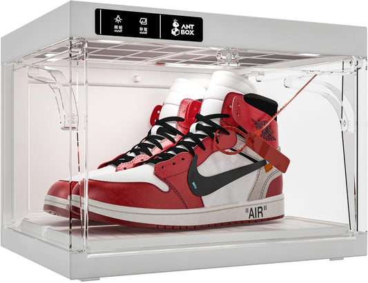 Organizador de zapatos con control inteligente LED, cajas de zapatos