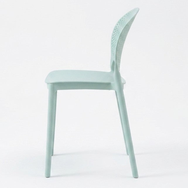 Set de 2 Sillas Florida, Color Azul Claro, con Espaldar y Diseño Moderno