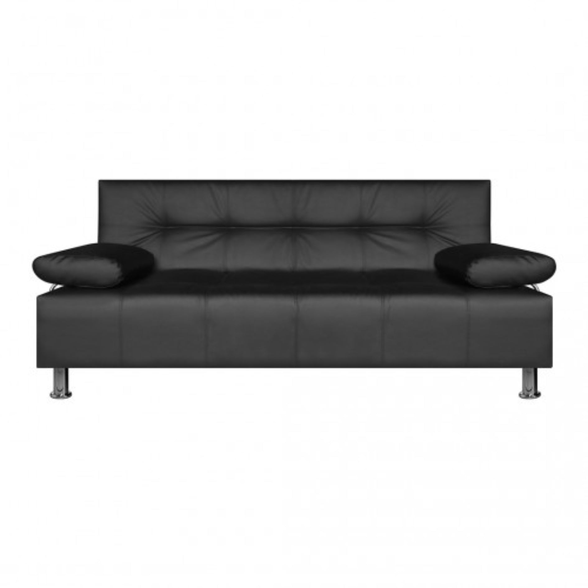 Sofacama Milan 3 Puestos 180x100x30 Sintetico Negro