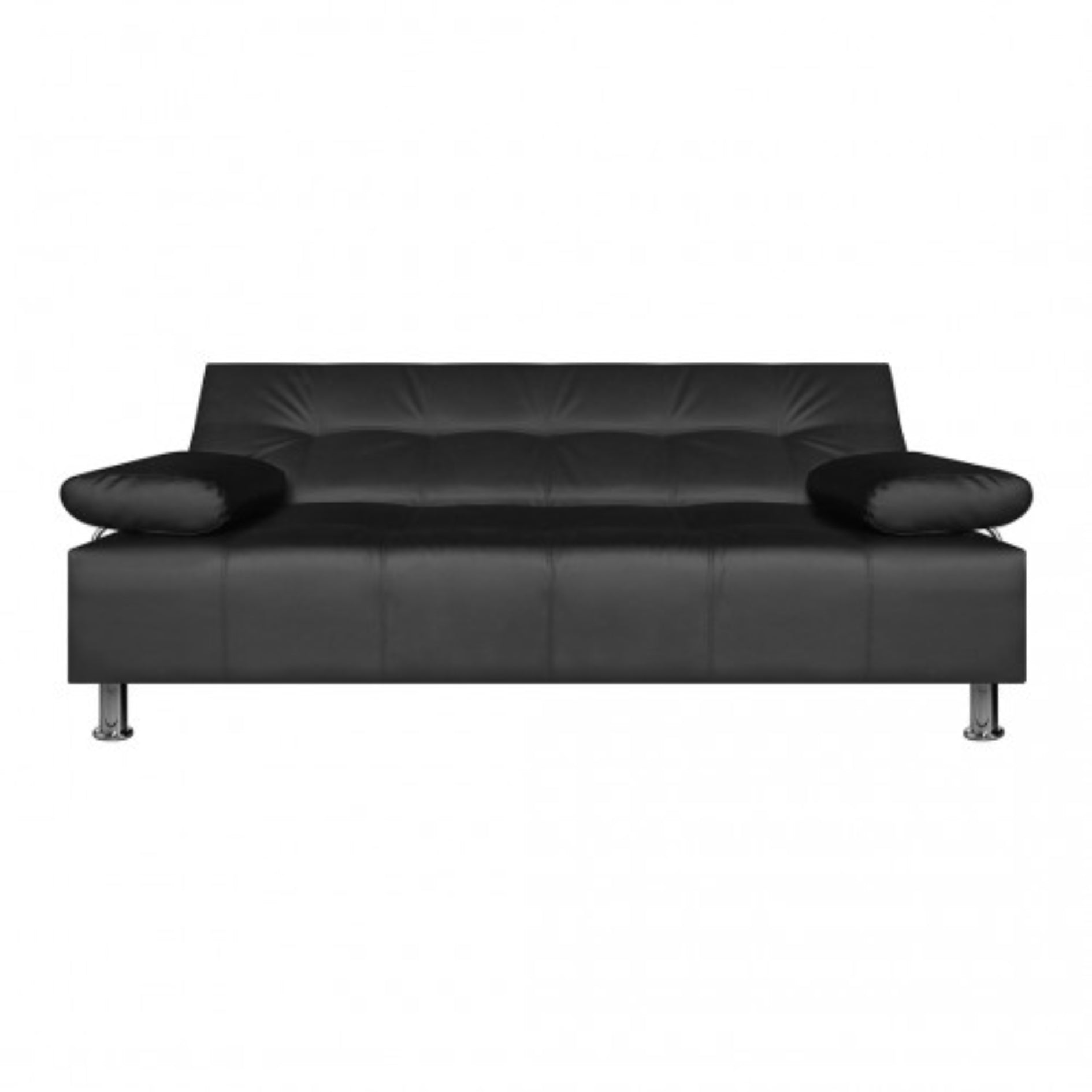 Sofacama Milan 3 Puestos 180x100x30 Sintetico Negro