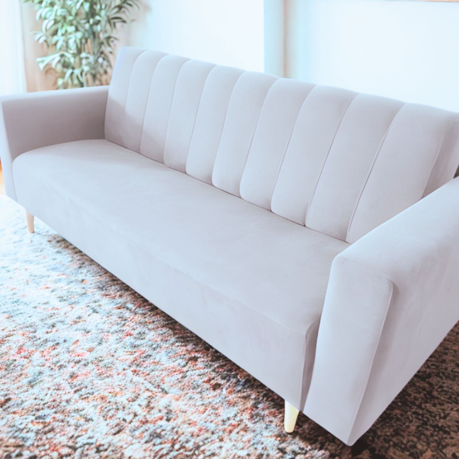 Sofacama Split Con Brazos 3 Puestos 200x100x40 Plata