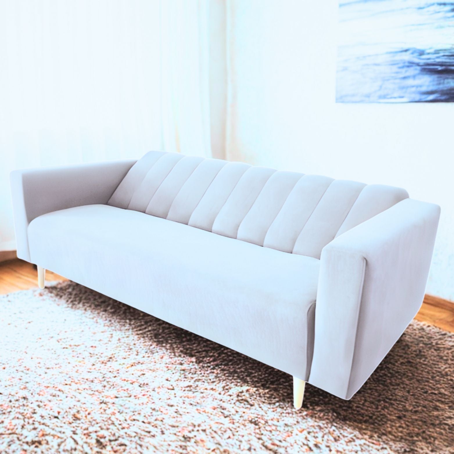 Sofacama Split Con Brazos 3 Puestos 200x100x40 Plata
