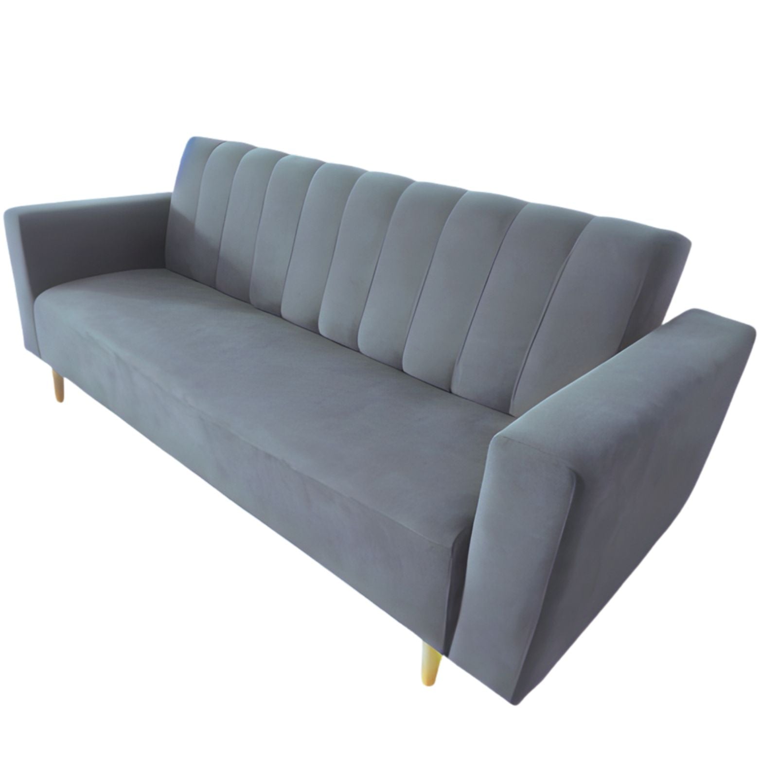 Sofacama Split Con Brazos 3 Puestos 200x100x40 Gris