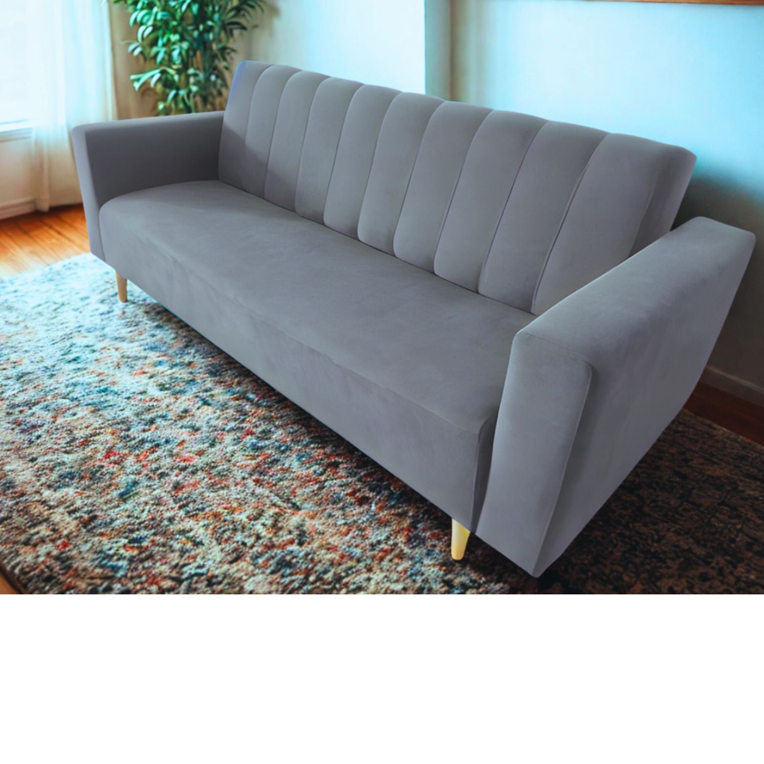 Sofacama Split Con Brazos 3 Puestos 200x100x40 Gris