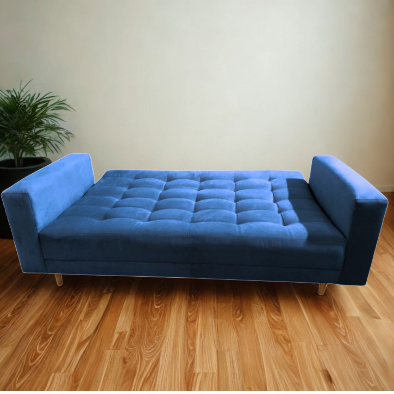 Sofacama Munich 3 Puetos Con Brazos 200x100x30 Petroleo