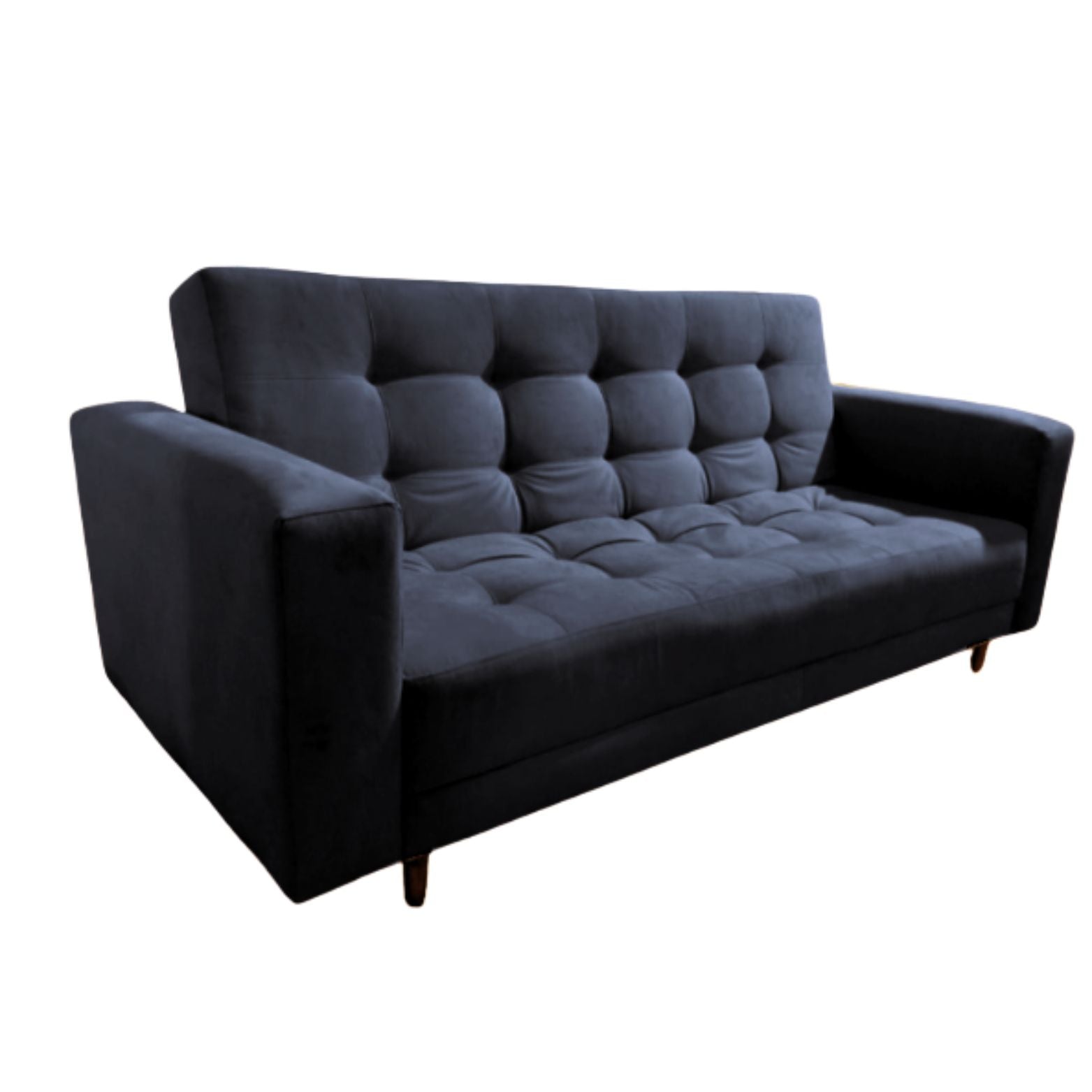Sofacama Munich 3 Puetos Con Brazos 200x100x30 Negro