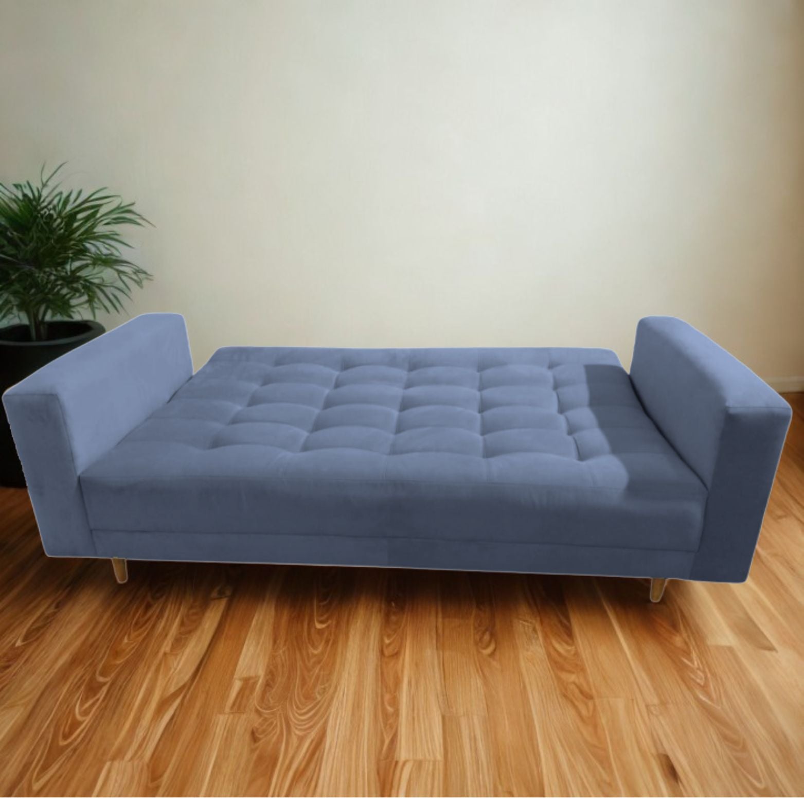 Sofacama Munich 3 Puetos Con Brazos 200x100x30 Gris