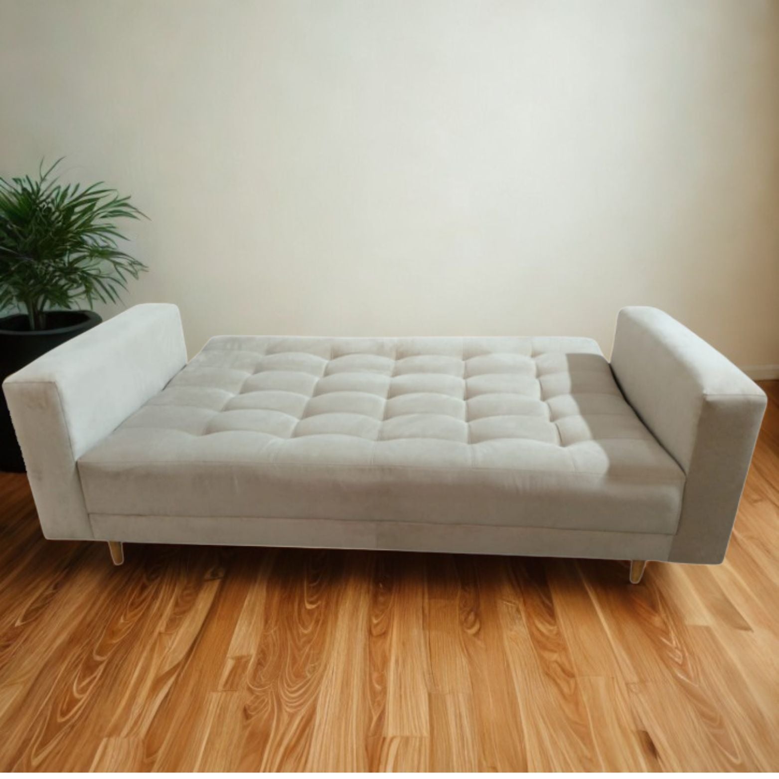 Sofacama Munich 3 Puetos Con Brazos 200x100x30 Beige