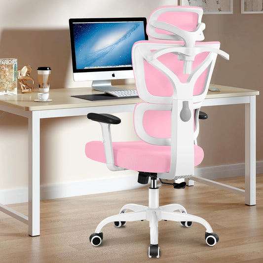 Silla de oficina ergonómica, silla de escritorio con respaldo alto, silla...