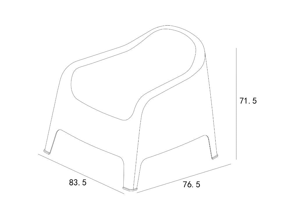 Silla Lounge Sun, Negro, cómoda para terraza o jardín