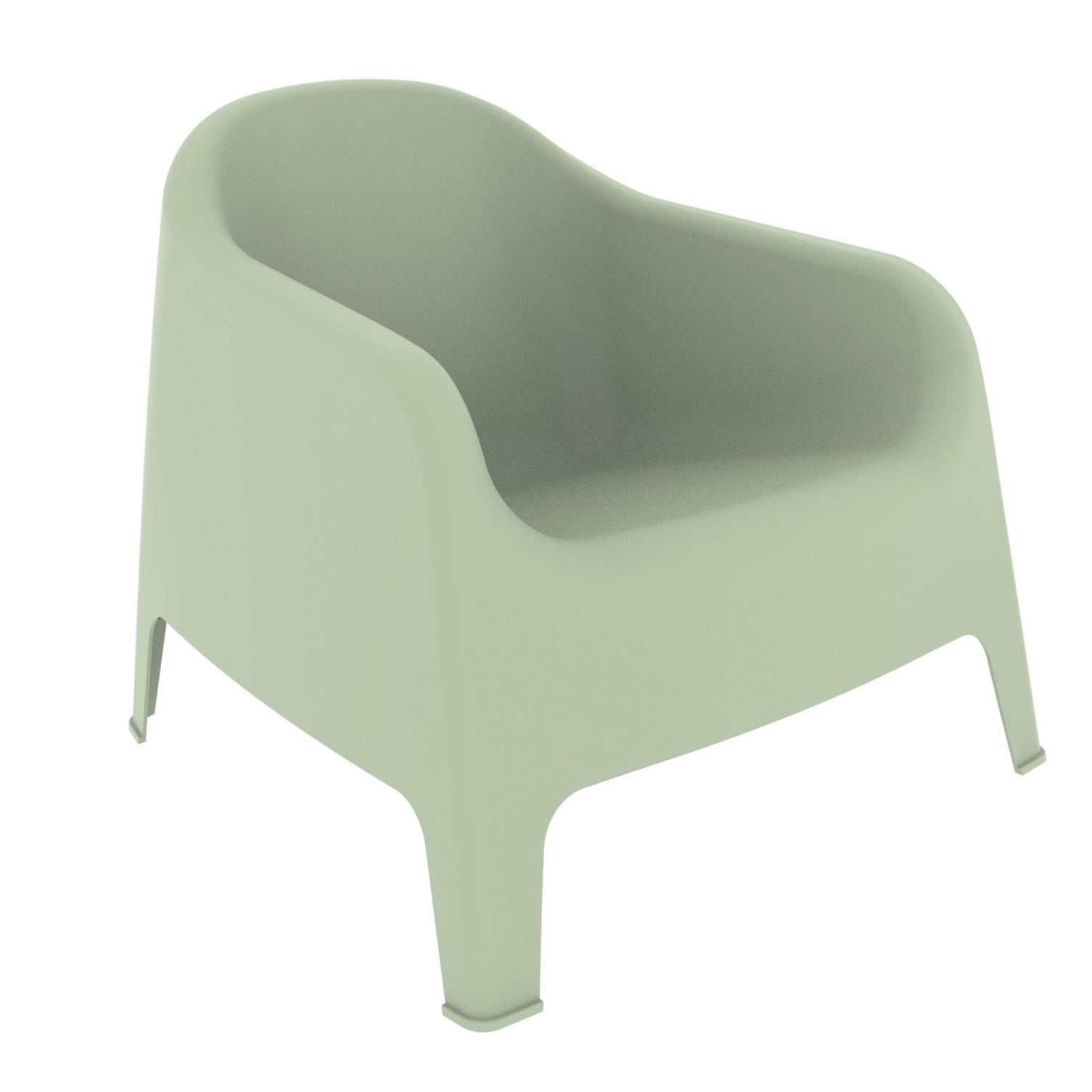 Silla Lounge Sun, Verdematcha, cómoda para terraza o jardín X4