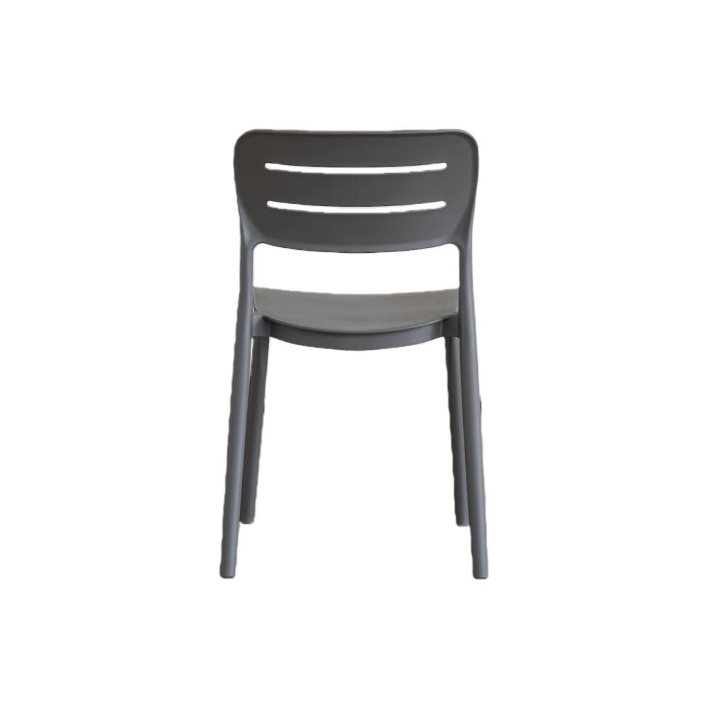 Silla Harriman, Gris Oscuro, Con medio espaldar y diseño minimalista X2