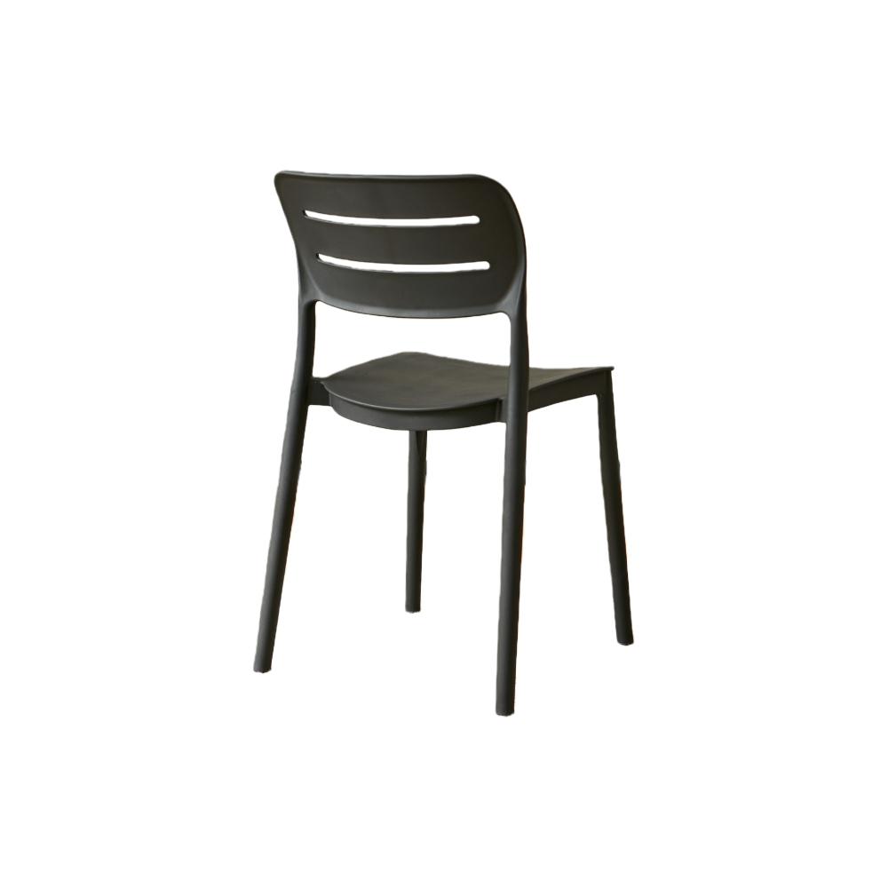 Silla Harriman, Negro, Con medio espaldar y diseño minimalista