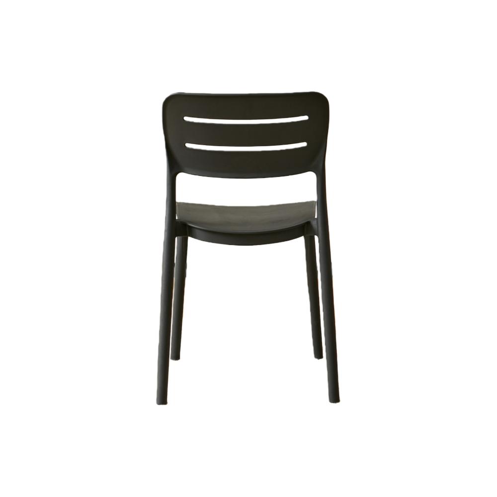 Silla Harriman, Negro, Con medio espaldar y diseño minimalista
