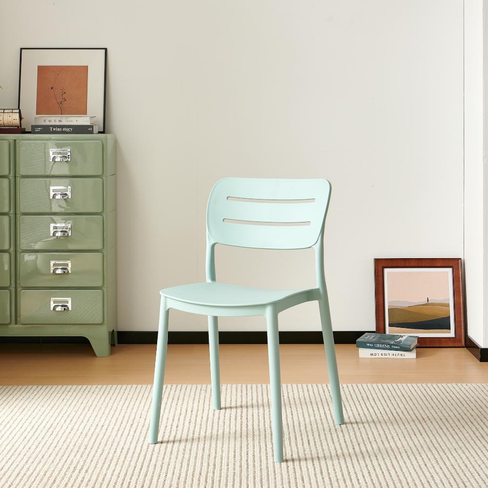Silla Harriman, Azul claro, Con medio espaldar y diseño minimalista X4