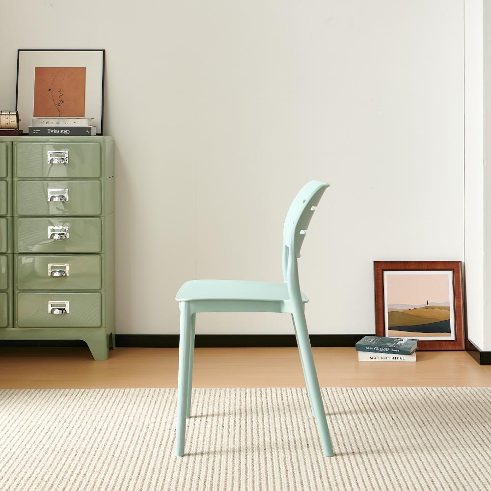 Silla Harriman, Azul claro, Con medio espaldar y diseño minimalista X4